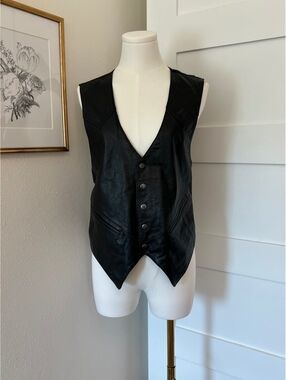 Vintage Western Frontier Genuine Leather Vest